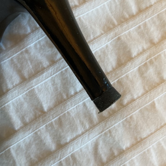 Elegant Nine West Black Peep-Toe Boots - 9 and 1/2 - Picture 5 of 7